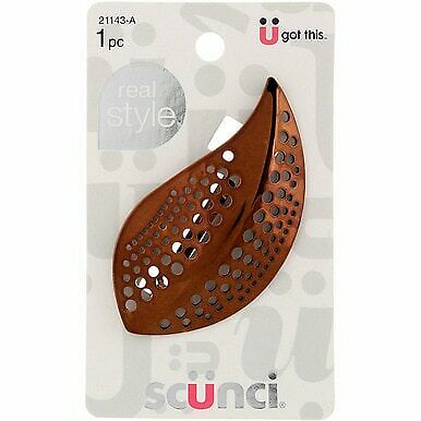 Scunci Ac Leaf-Shaped Barrettes Metal Hair Clips